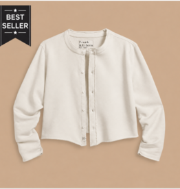 Frank & Eileen Jackie Sweatshirt Cardigan Vintage White