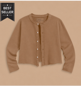Frank & Eileen Jackie Sweatshirt Cardigan Camel