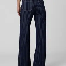 Joe's Jeans THE MIA PATCH POCKET HIGH RISE WIDE LEG INDIGO STRIPE