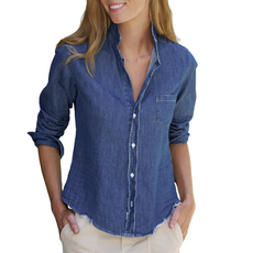 Frank & Eileen BARRY Distressed Indigo Washed Denim