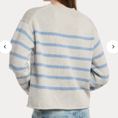 Velvet LUCIA Heather Grey Striped Sweater