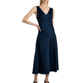 Margaret O'Leary DARYA DOUBLE V DRESS NAVY