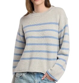Velvet LUCIA Heather Grey Striped Sweater