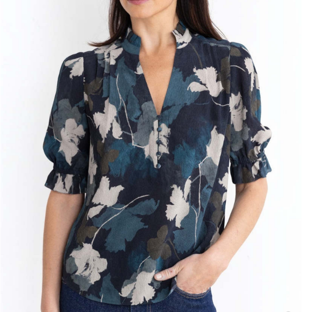 Go Silk GO EVERMORE BLOUSE PRINTED HAZY DAY FLORA