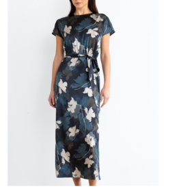 Go Silk GO SLOUCH DRESS PRINTED MID MOON FLOAL