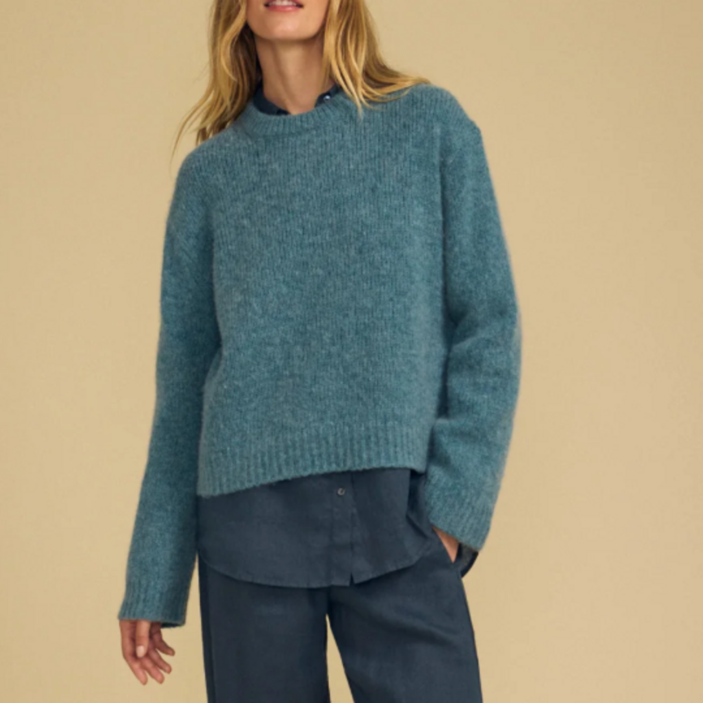Velvet JUNE TEAL CASHMERE BLEND PULLOVER