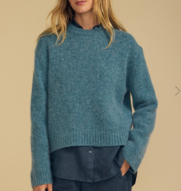 Velvet JUNE TEAL CASHMERE BLEND PULLOVER