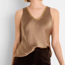 NIC+ZOE DAY GLOSS LACE TRIM HAZELNUT