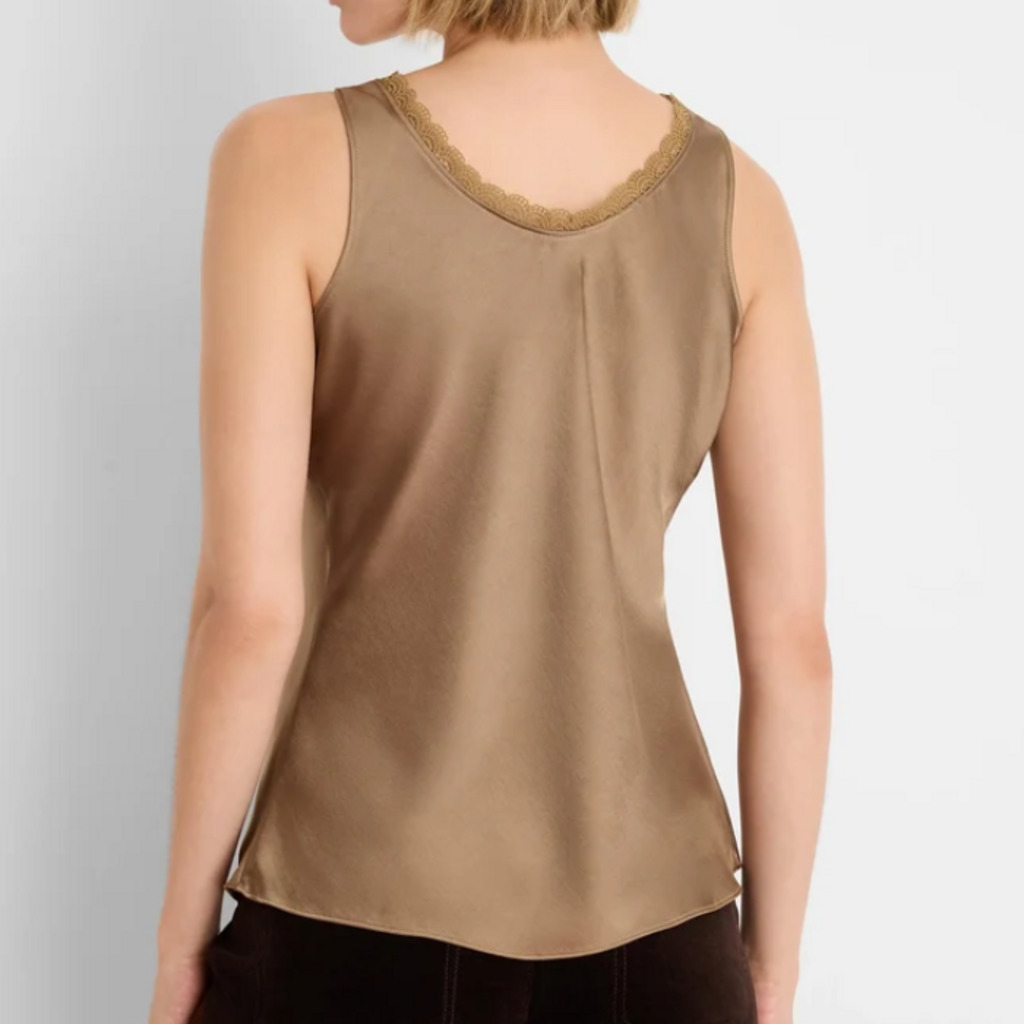 NIC+ZOE DAY GLOSS LACE TRIM HAZELNUT