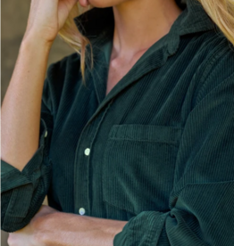 Frank & Eileen RORY Maxi Shirtdress Italian Cord Peacock