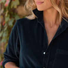 Frank & Eileen RORY Maxi Shirtdress Italian Classic Navy