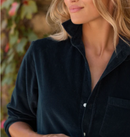 Frank & Eileen RORY Maxi Shirtdress Italian Classic Navy