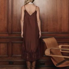 The Great 100% SILK THE LEGACY DRESS CHOCOLATE
