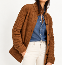 NIC+ZOE QUILTED FEMME KNIT JACKET SADDLE