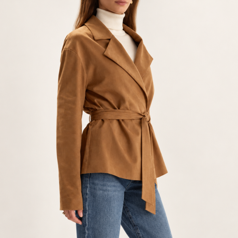 FAVORITE DAUGHTER THE MARINA WRAP COAT CAMEL