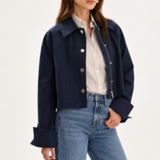 FAVORITE DAUGHTER THE RUE CROPPED TRENCH NAVY