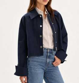 FAVORITE DAUGHTER THE RUE CROPPED TRENCH NAVY