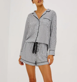 Rails KELLEN PJ SET BLACK GINGHAM