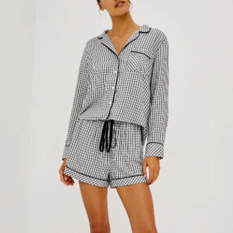 Rails KELLEN PJ SET BLACK GINGHAM