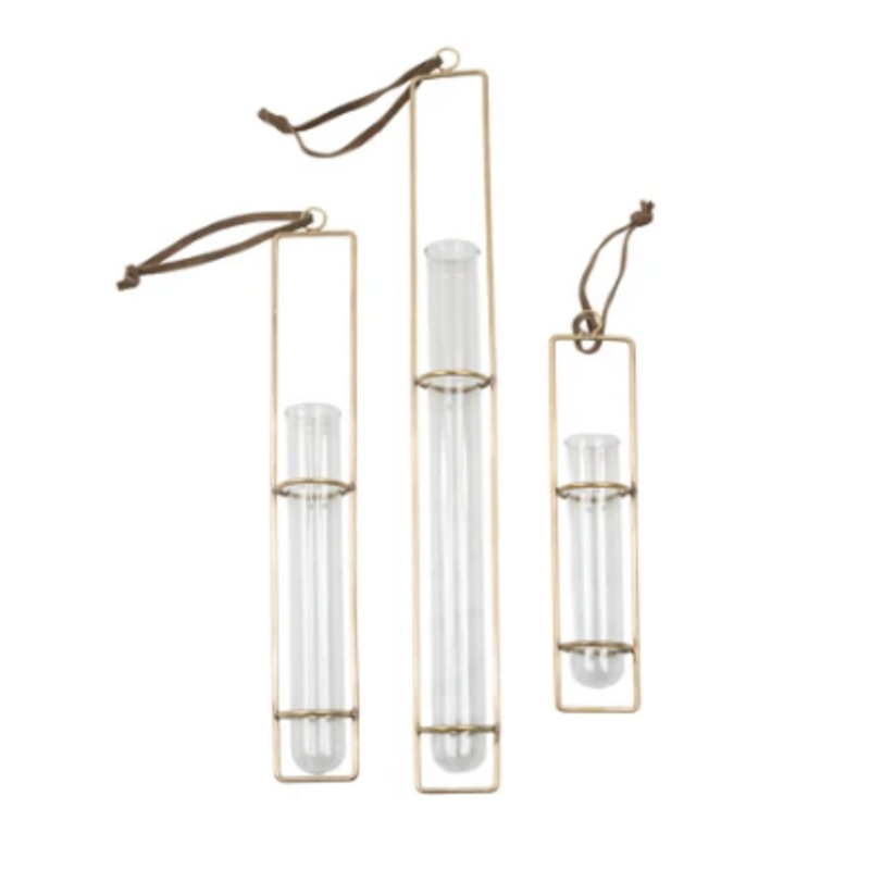 Sugarboo Hanging Glass Tube Vase- SET 3