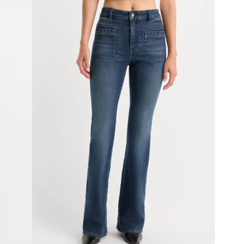 Good American SOFT TECH GOOD LEGS FLARE JEANS LYRICAL
