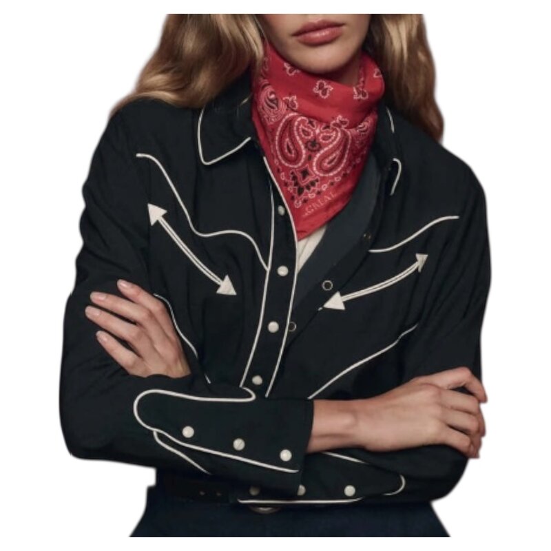 The Great THE WESTERN SHIRT BLACK