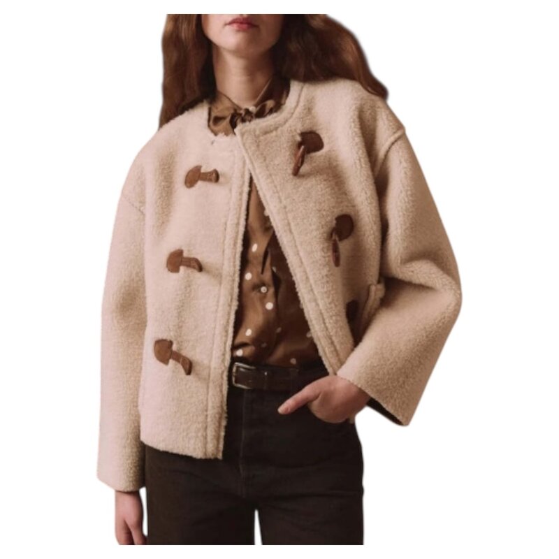 The Great THE WOODSIDE TOGGLE COAT CREAM