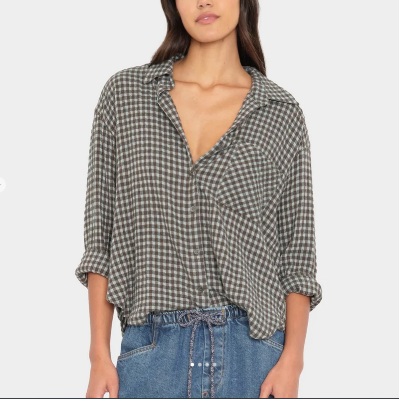 XIRENA JORDY SHIRT MOSSY GREEN