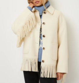 Fifteeen Twenty Yara Fringe Jacket Cream
