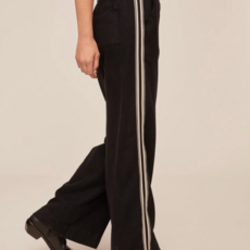 TROUSER JEAN WITH SIDE STRIPE VINTAGE BLACK WASH