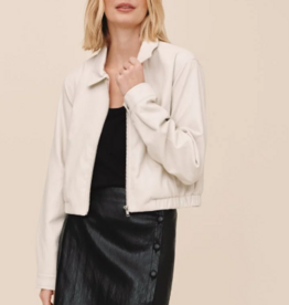 CROP BOMBER JACKET WINTER WHITE