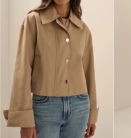 FAVORITE DAUGHTER THE RUE CROPPED TRENCH KHAKI