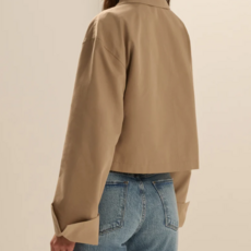 FAVORITE DAUGHTER THE RUE CROPPED TRENCH KHAKI