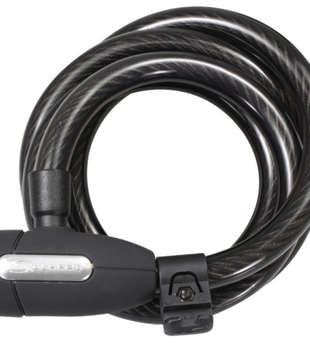 SERFAS - KL-15 15MM KEYED & COILED LOCK/W BRACKET