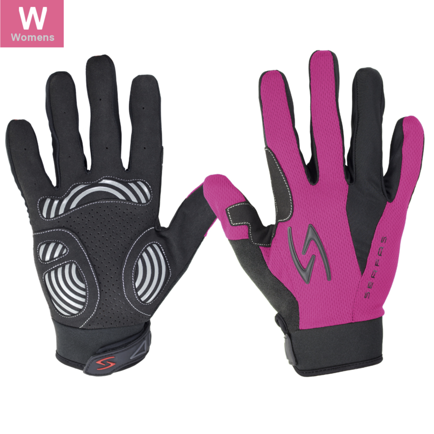 SERFAS ZLW-PK-3 ZEN Long Finger Gloves Pink Womens MD (SERFAS)