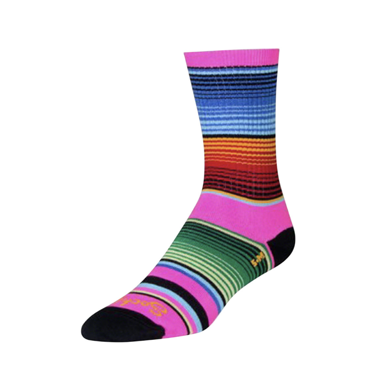 SockGuy Crew Siesta Socks - 6 inch, Pink/Multi-Color, Large/X-Large