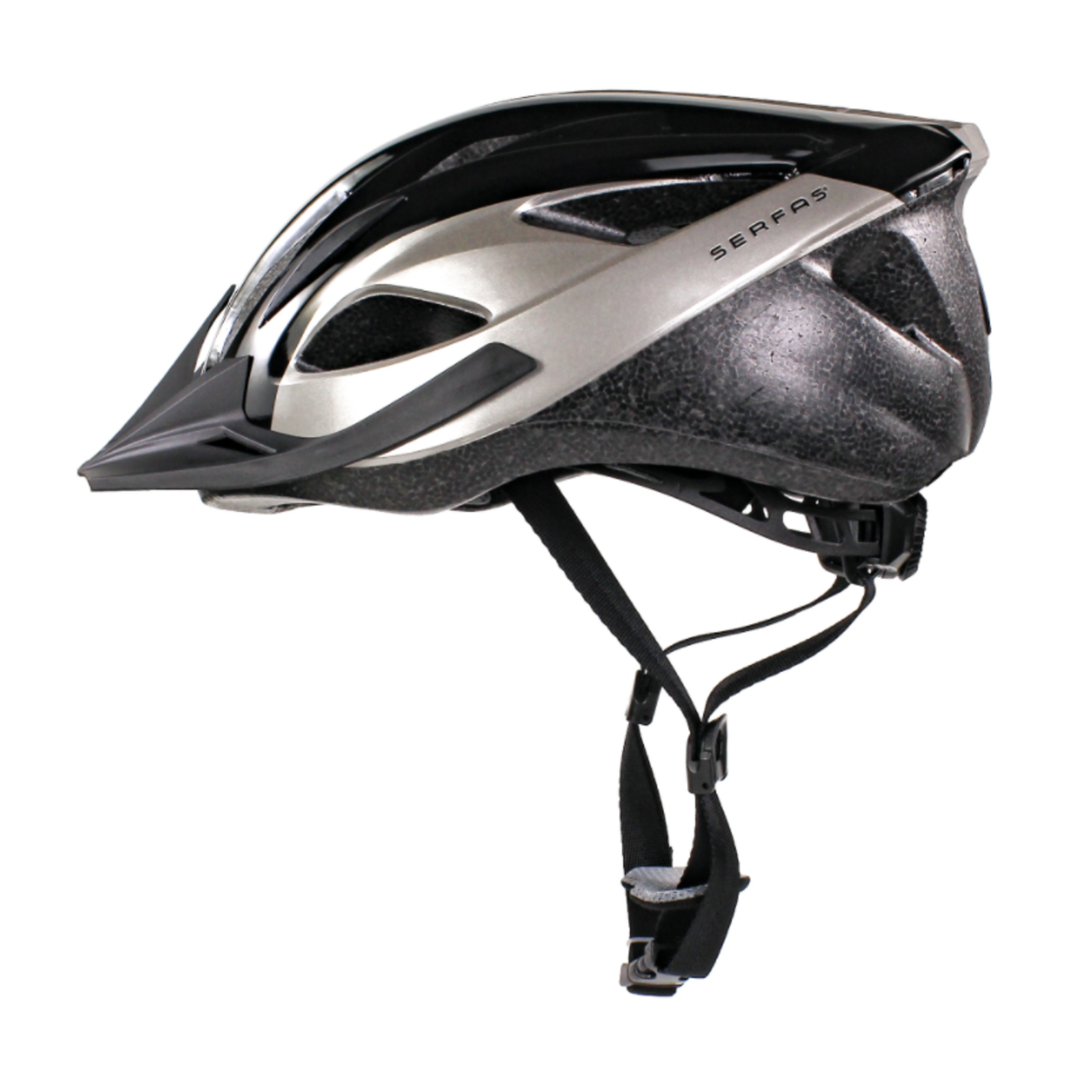 SERFAS HELMET HT-204BKSL KARV GLOSS BLK/SLV LG/XLG   (SERFAS)