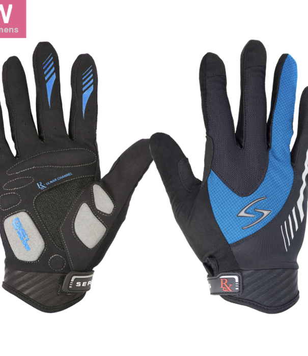 SERFAS RLW-BL-3 Womes Long Finer Gloves Blue MD