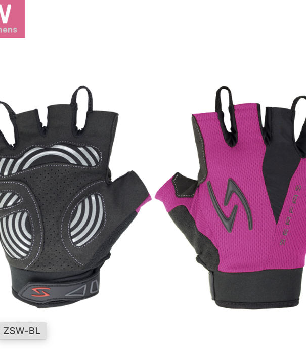 SERFAS ZSW-PK-2 Womens Short Finger Gloves PInk SM