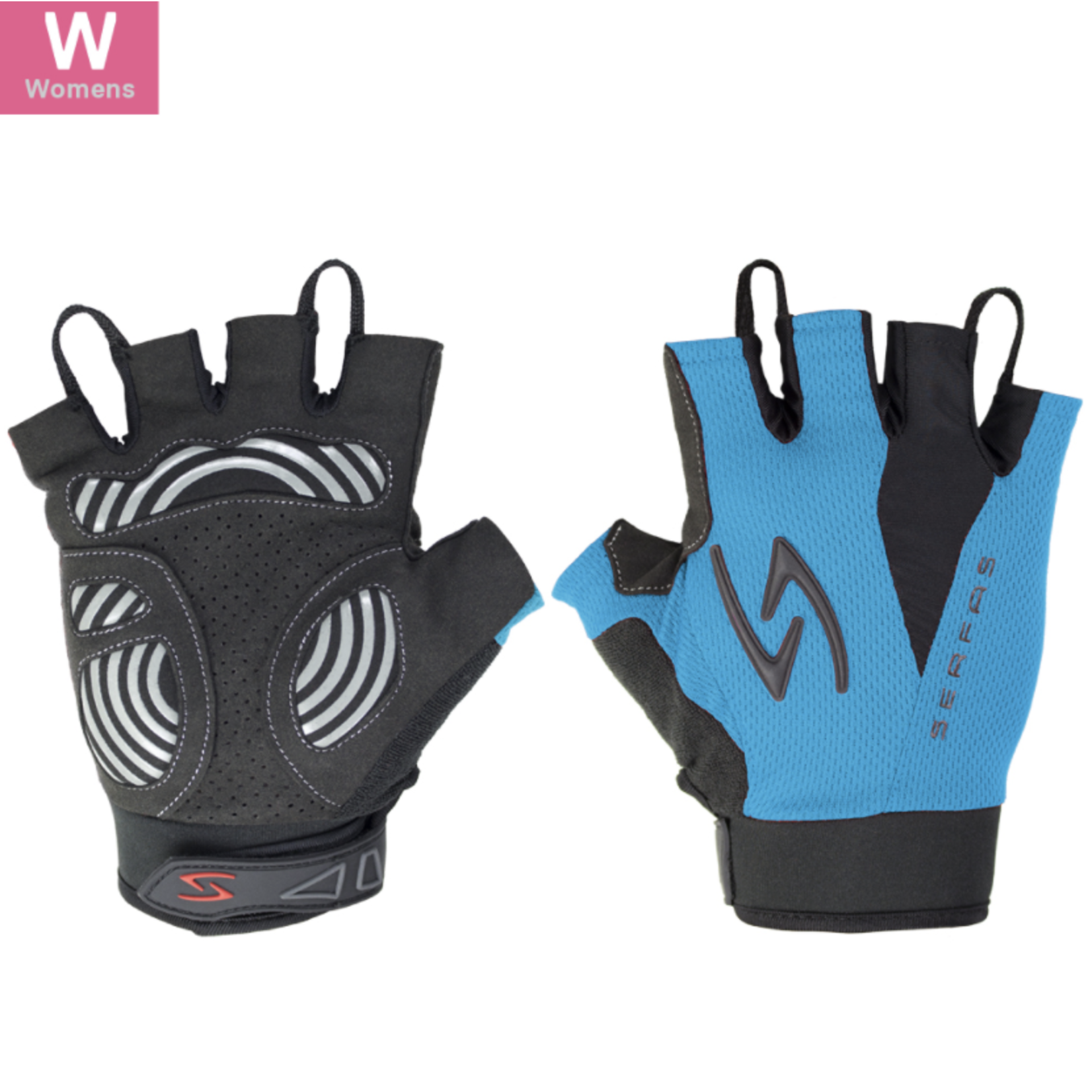 SERFAS ZSW-BL-2 Womens Short Finger Gloves Blue SM