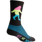SockGuy Wool Neon Sasquatch Socks - 6 inch, Black, Small/Medium (SK0615)