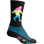 SockGuy Wool Neon Sasquatch Socks - 6 inch, Black, Small/Medium (SK0615)