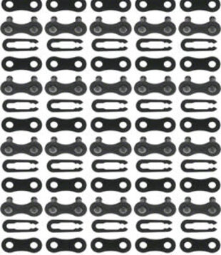 KMC Z410 Master Link - Single Speed 1/2" x 1/8", Black, 25 Pairs (CH4089)