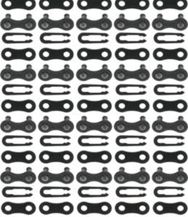 KMC KMC Z410 Master Link - Single Speed 1/2" x 1/8", Black, 25 Pairs (CH4089)