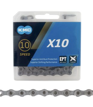 CHAIN KMC X10 10s GY/GY 116L