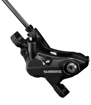 Shimano BR-MT520 4-Piston Disc Brake Caliper with Metal Pads, Front or Rear, Black