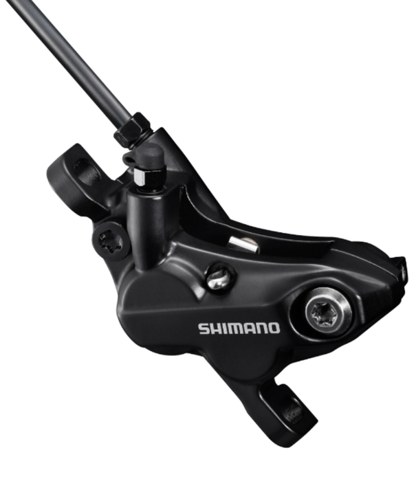 SHIMANO Shimano BR-MT520 4-Piston Disc Brake Caliper with Metal Pads, Front or Rear, Black