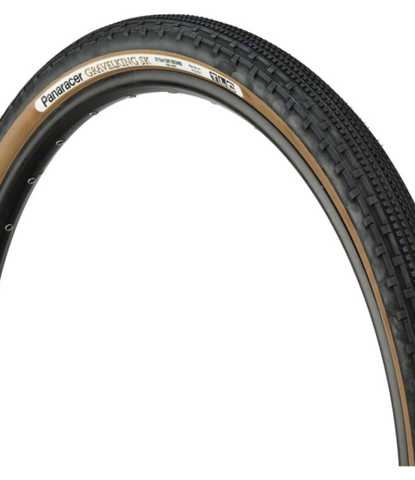 PANARACER TR2337 Panaracer GravelKing SK Tire - 650b x 48, Tubeless, Folding, Black/Brown