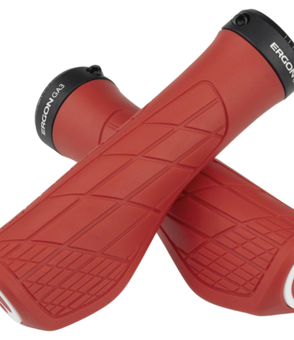 Ergon HT2280 Ergon GA3 Grips - Risky Red, Lock-On, Small