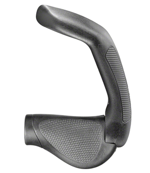 HT3100 Ergon GP5 Grips - Black/Gray, Lock-On, Gripshift, Large